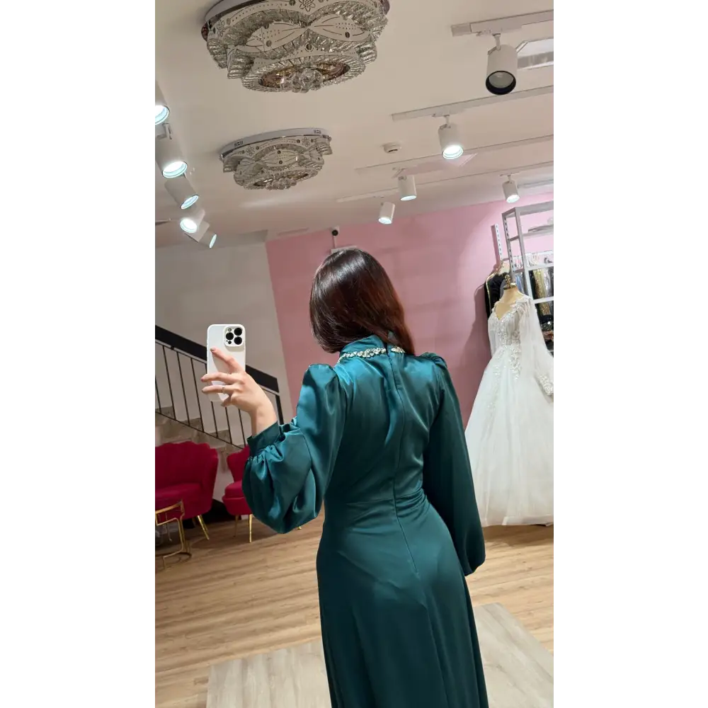 Abendklei-Azura-Dunkelgrün - Abendkleid