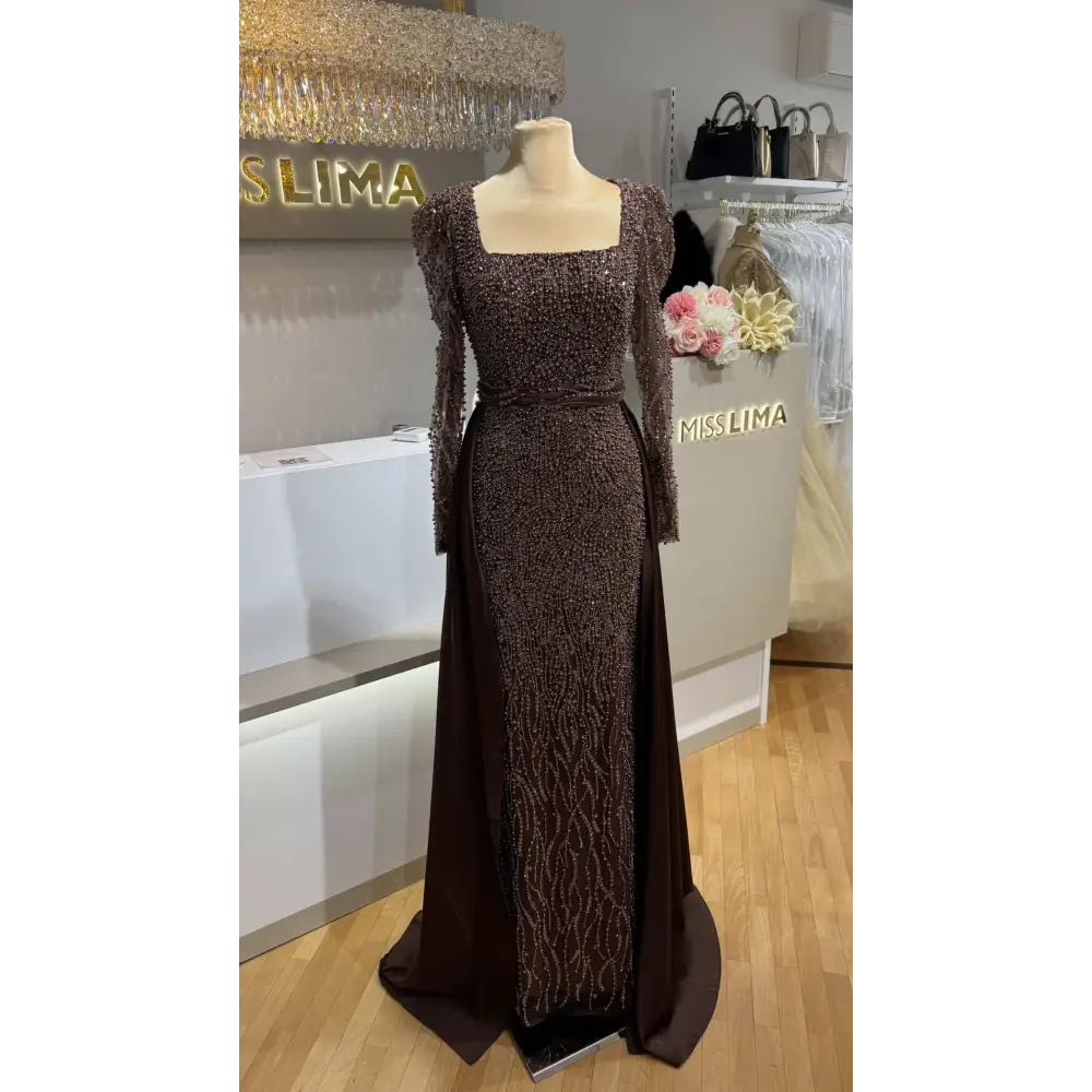Abendkleid-Aliva-braun