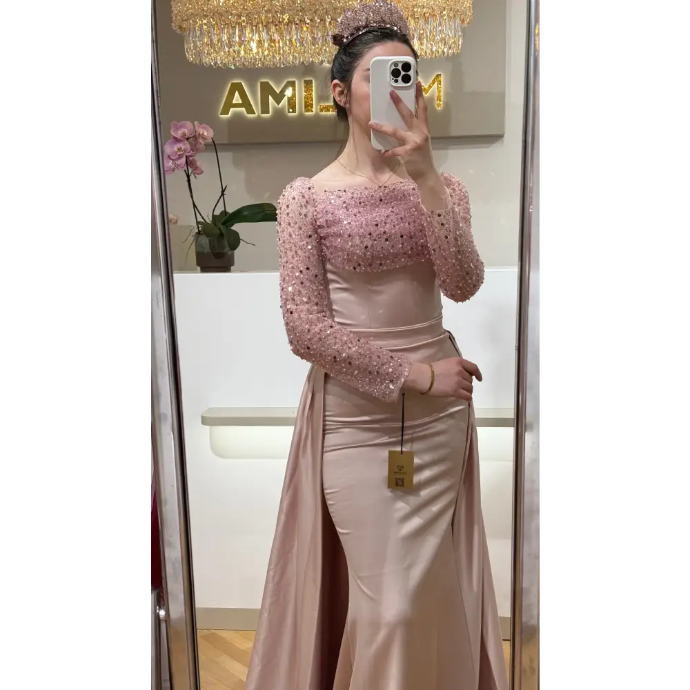 Abendkleid-Arielle-Rosa - Abendkleid