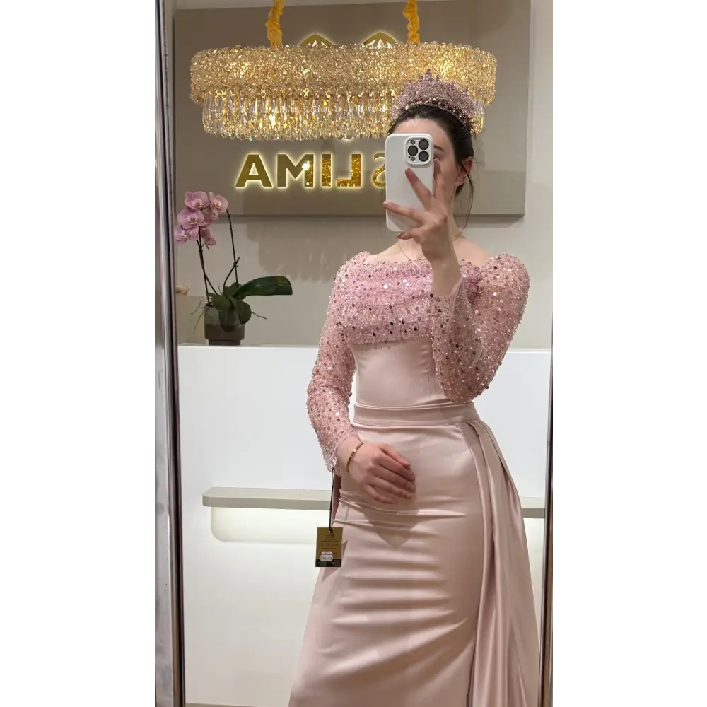 Abendkleid-Arielle-Rosa - Abendkleid