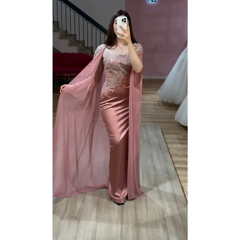 Abendkleid-Azura-puder - Abendkleid