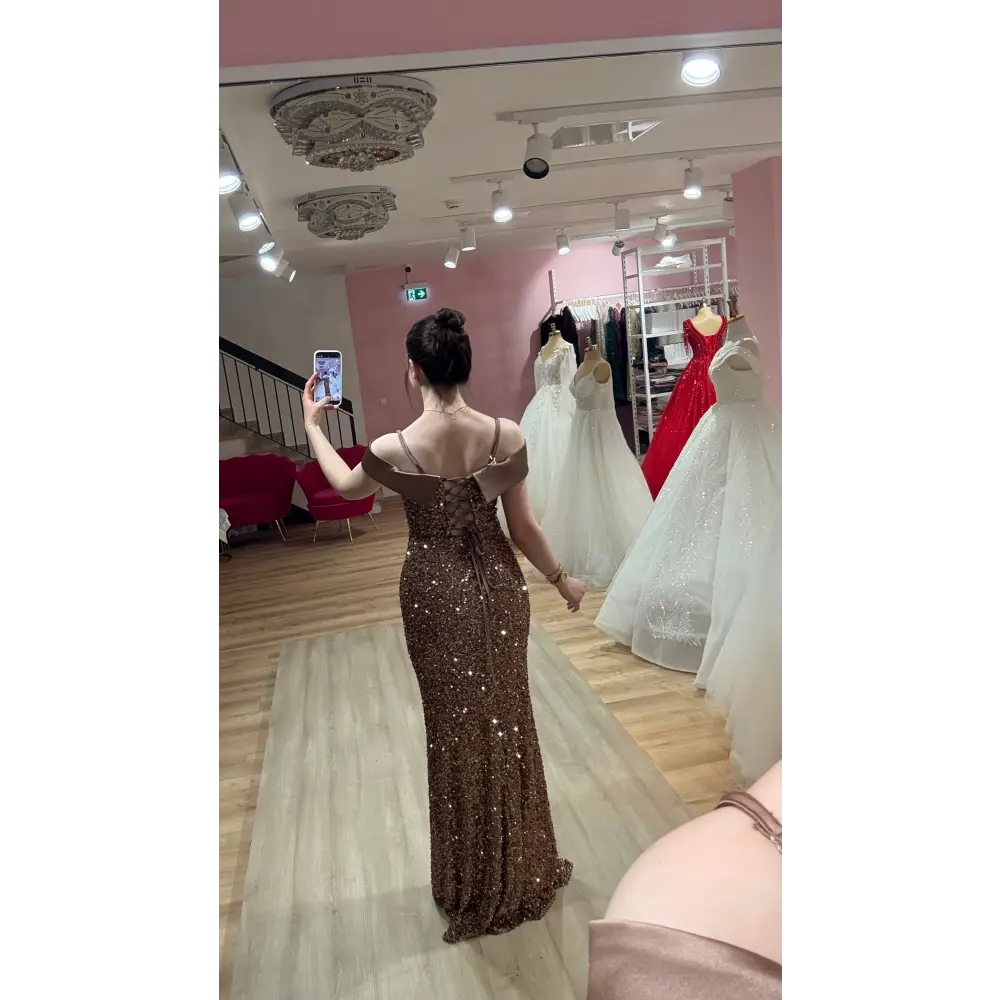 Abendkleid-Celine-gold - Abendkleid