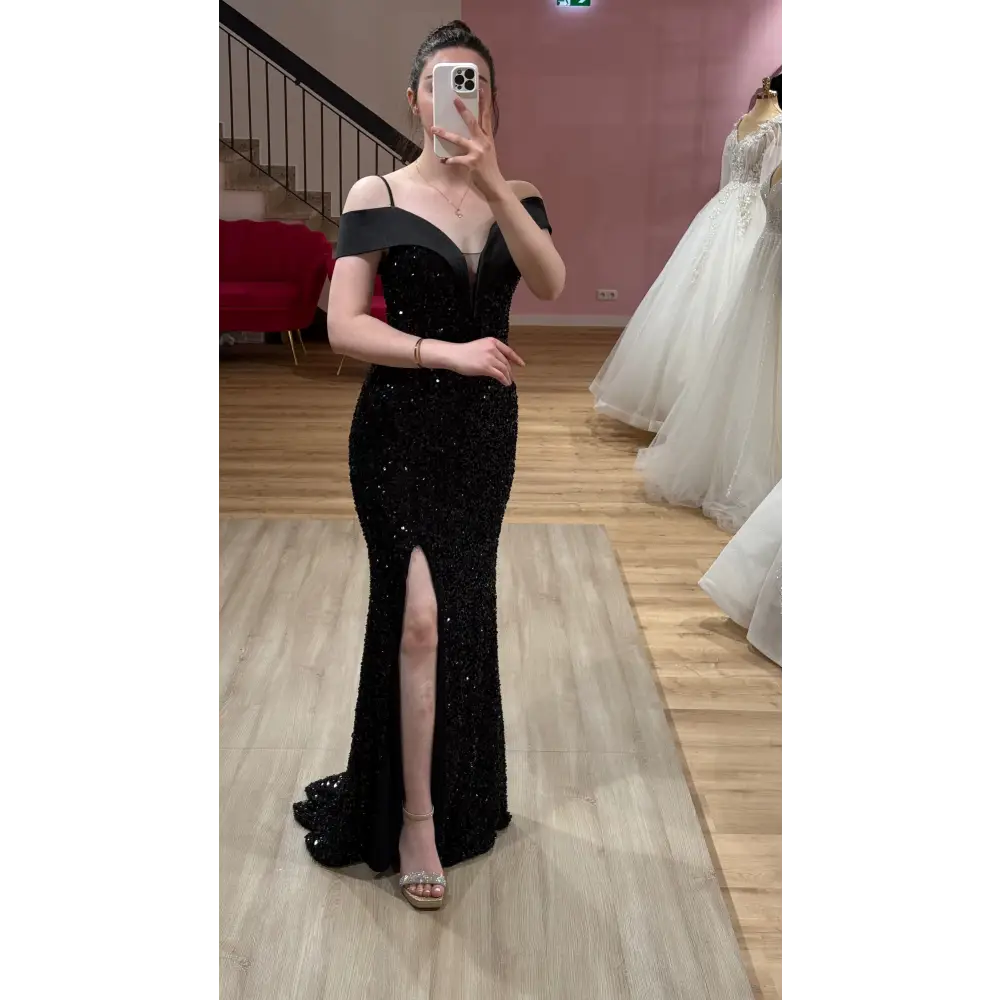 Abendkleid-Celine-Schwarz - Abendkleid