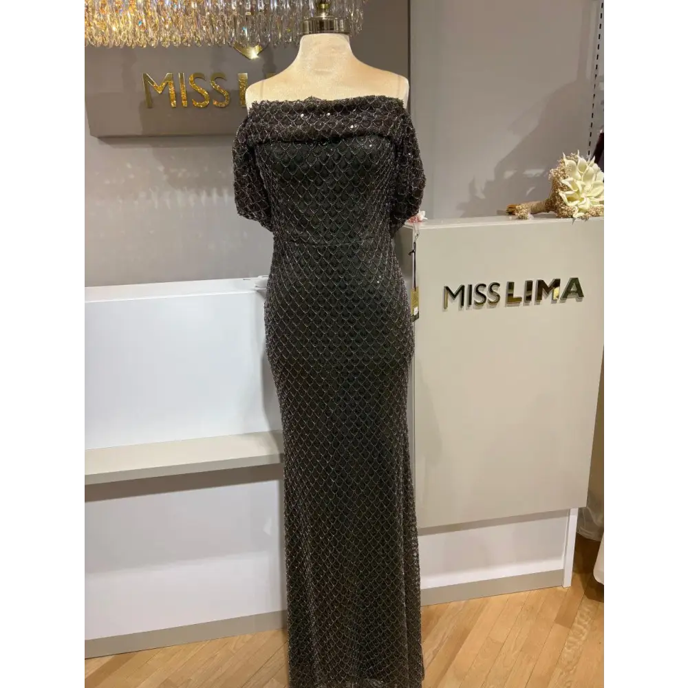 Abendkleid-Eliana-khakigrün - Abendkleid