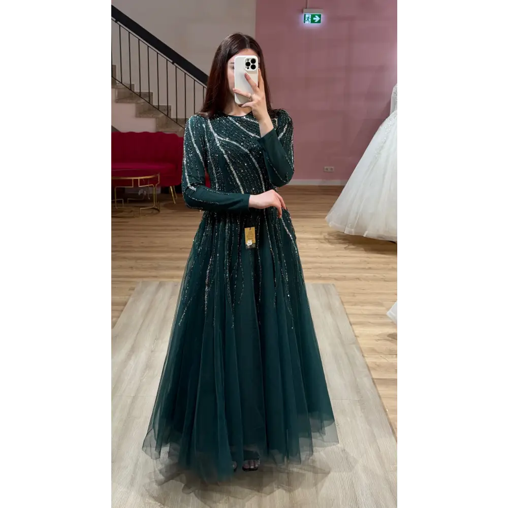 Abendkleid-Fenja-grün - Abendkleid