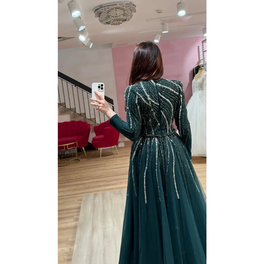 Abendkleid-Fenja-grün - Abendkleid