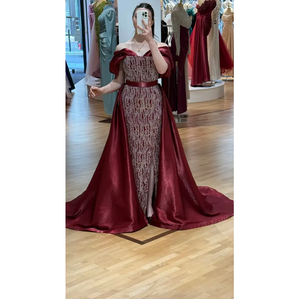 Abendkleid-Isolde-Bordeaux