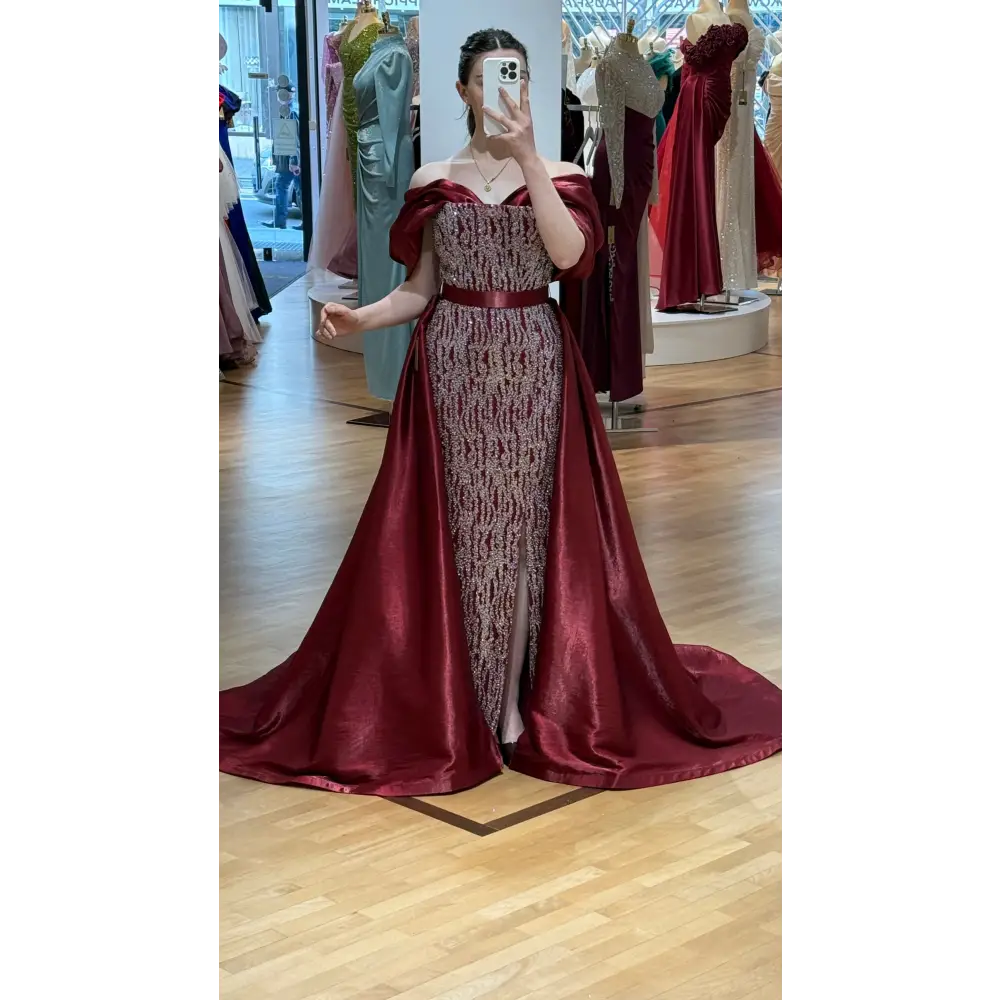 Abendkleid-Isolde-Bordeaux