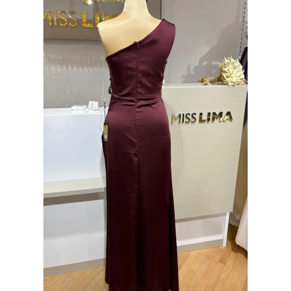 Abendkleid-Luna-dunkelrot - 40 - Abendkleid