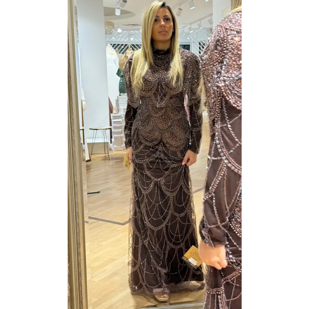 Abendkleid-Neval-braun