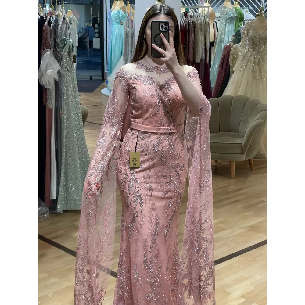 Abendkleid-Sara-rosa - Abendkleid