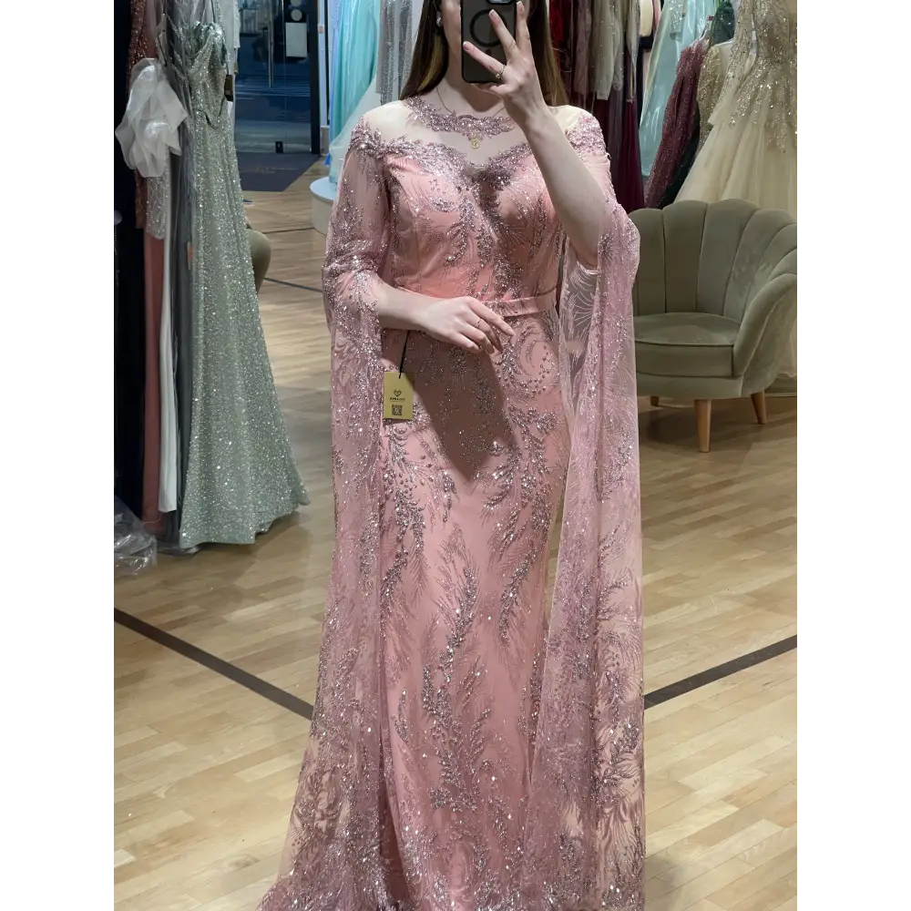 Abendkleid-Sara-rosa - Abendkleid
