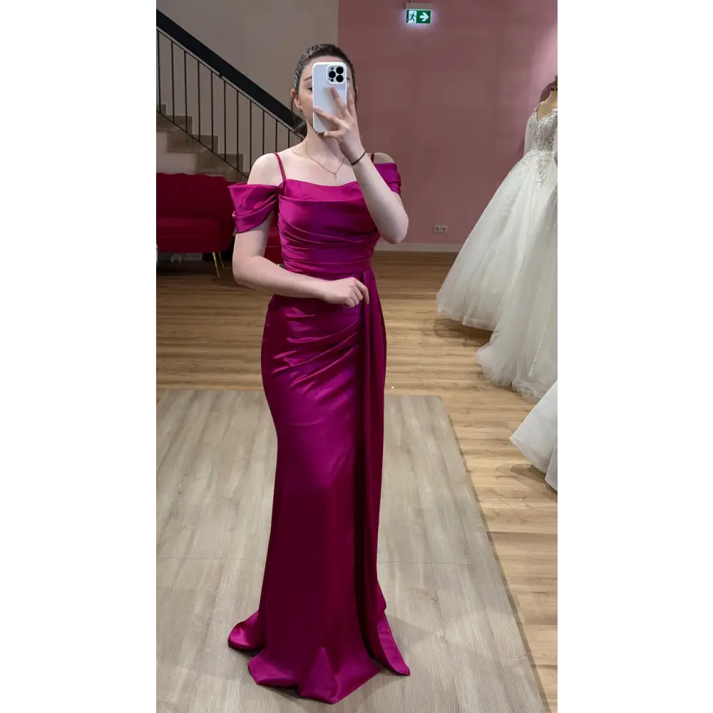 Abendkleid-Saskia-fuchsia - Abendkleid