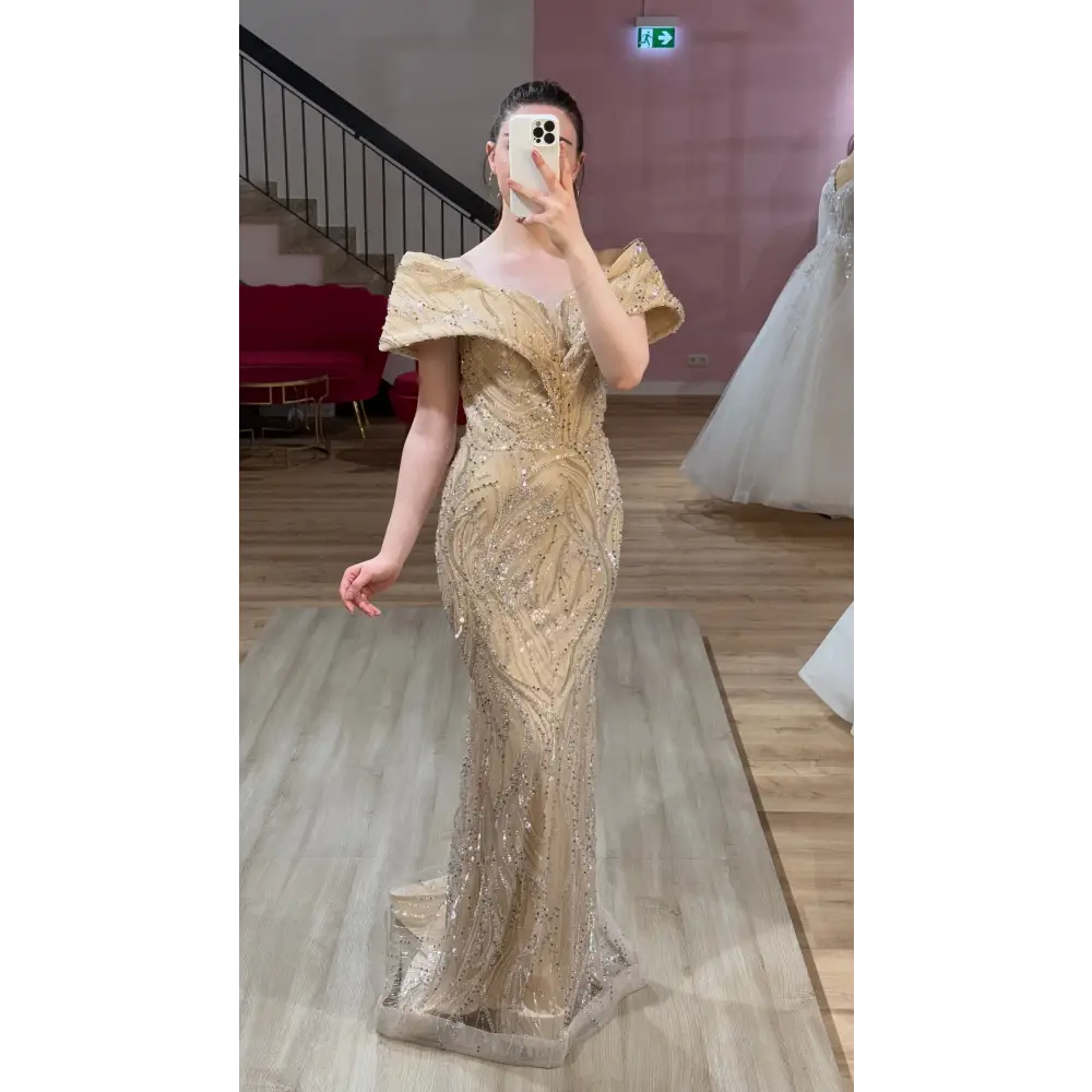 Abendkleid-Verona-Nude - Abendkleid