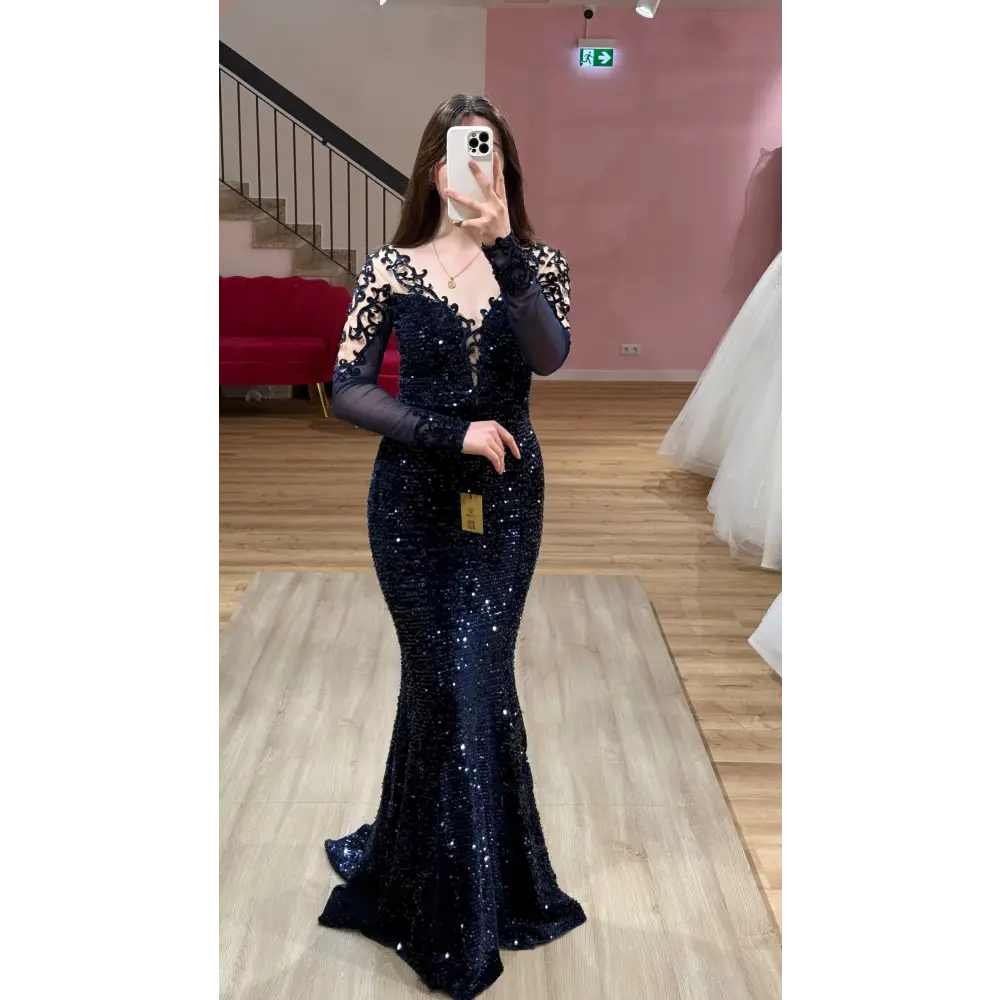 Abendkleid-Viena-dunkelblau - Abendkleid