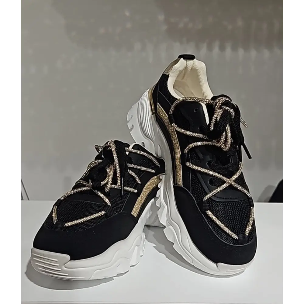 Hochzeit-Braut-Sneaker-Nuvia-schwarz - Schuhe