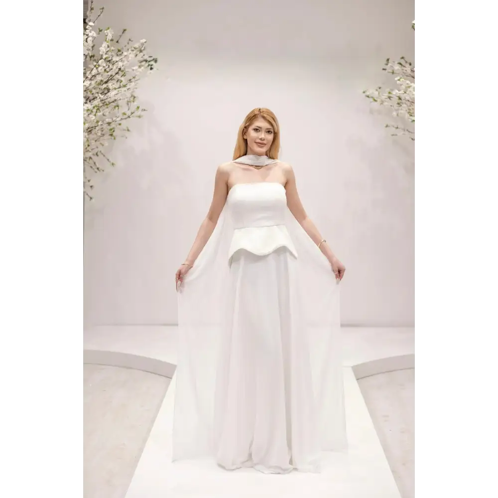 Standesamtkleid-Almina-weiss - Abendkleid