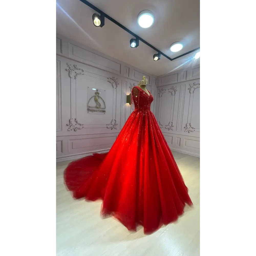 Verlobungskleid/Hochzeitskleid/Hannahkleid-Ziara-Rot